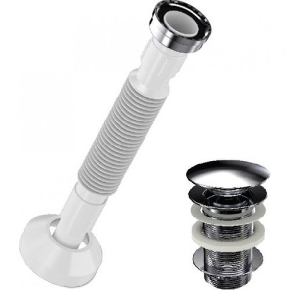 Izyapı Aç-Kapa Krom Lavabo Sifonu + Körük Dahil - 2