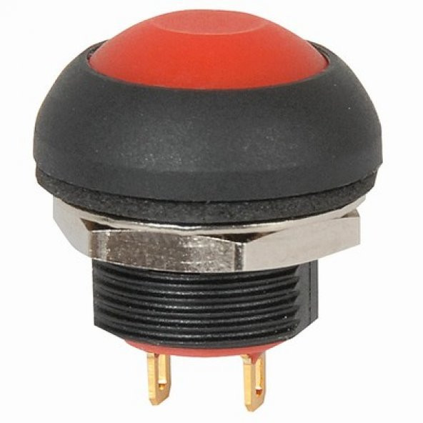 "184" 12 mm Push Buton - Kırmızı - 1