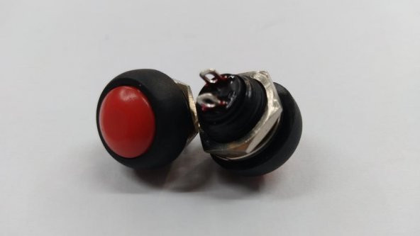 "184" 12 mm Push Buton - Kırmızı - 2