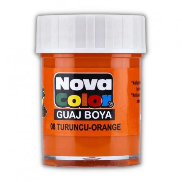 Turuncu Guaj Boya 25 ml 1 Adet Nova Color Su Bazlı 25 ml Guaj Boya Turuncu 1 Adet