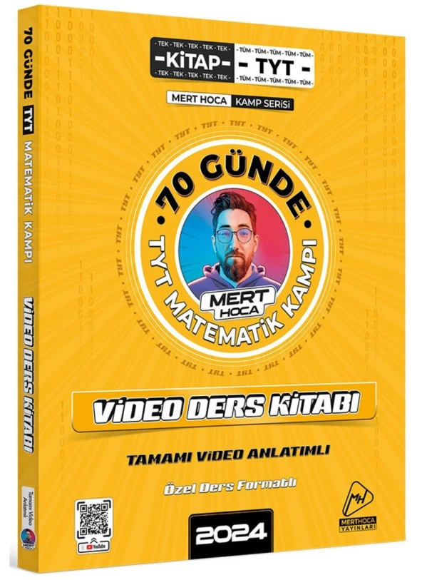 Mert Hoca Yayınları 2024 Tyt 70 Günde Matematik Kampı Video Ders Kitabı