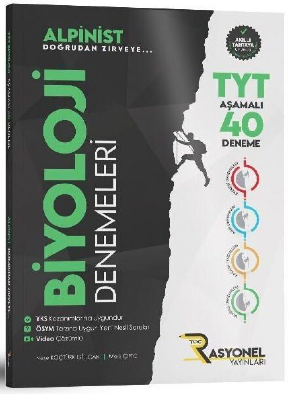 TYT Biyoloji Alpinist Aşamalı 40 Deneme Rasyonel Yayınları