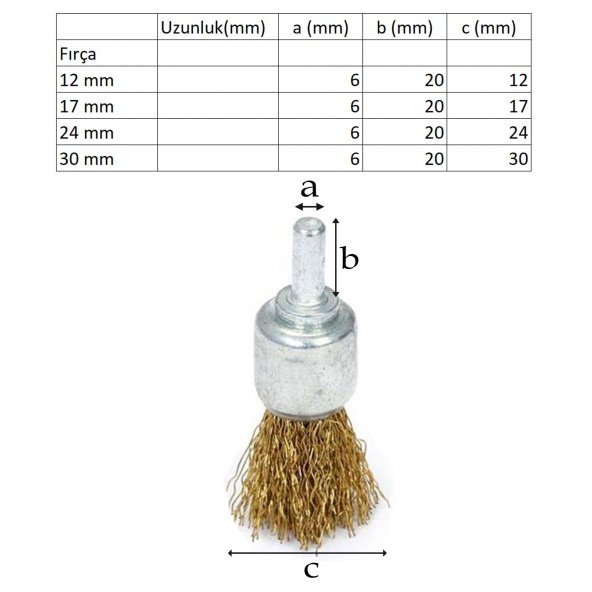 4lü Set Pimli Kalem Tel Fırça Matkap Uyumlu Temizleme Fırçası - 2