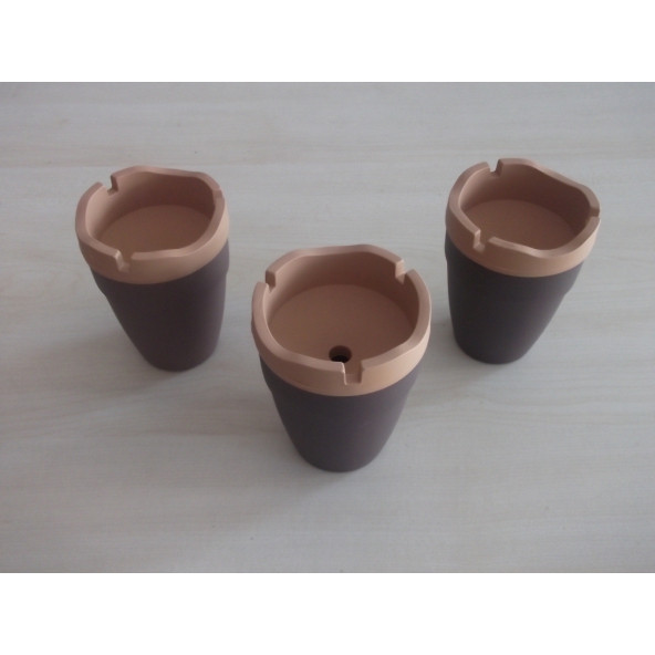KOKUSUZ KÜLLÜK BEJ 8cm (ARAÇ EV OFİS) PRATİK KÜLLÜK, KÜL TABLASI - 6