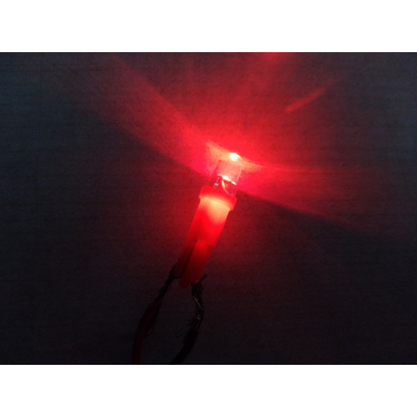 T5 DİPSİZ LED AMPUL KIRMIZI (İTHAL) 12V (1ADET FİYATI) T5 TORPİDO, GÖSTERGE MİNİ DİPSİZ AMPUL