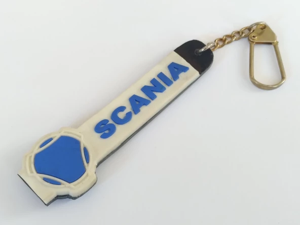 Anahtarlık Scania ELASTİK SİYAH BEYAZ - Maskot, Asma Süs, OTO ANAHTARLIĞI