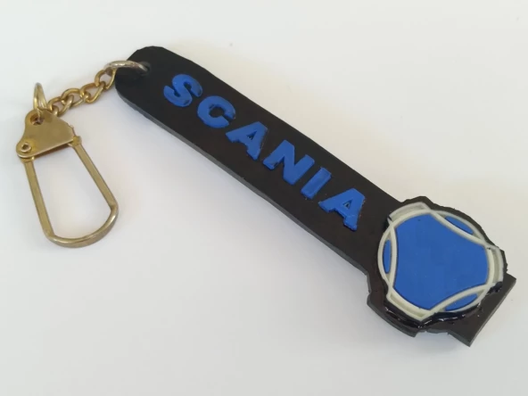 Anahtarlık Scania ELASTİK SİYAH BEYAZ - Maskot, Asma Süs, OTO ANAHTARLIĞI - 2