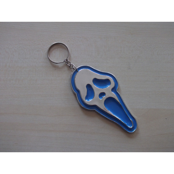 Hayalet Anahtarlık Plastik Mavi Ghost Logo, Hayalet Maskot, Oto Anahtarlığı