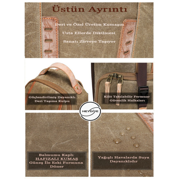 Heydiye Canon ve Nikon Camera Slr Dslr Fotoğraf Makinesi Çantası - 7