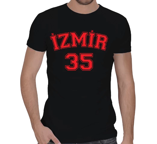 İzmir 35 - Tasarım T-shirt Erkek Regular Kesim Tişört