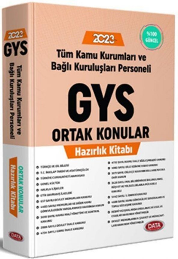 2023 GYS Tüm Kamu Kurumları için Ortak Konular Konu Anlatımlı Hazırlık Kitabı Data Yayınları