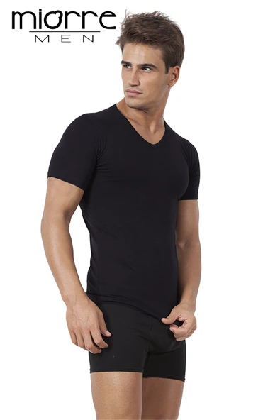 Miorre Modal Strech V Yaka Kısa Kol Fanila - Resim 12