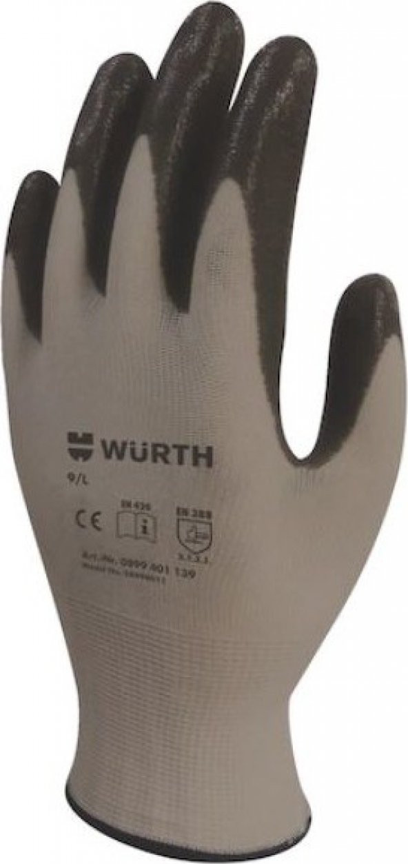 Würth İş Güvenliği Eldiveni Mekanikçi Siyah 9 ürün görseli 1
