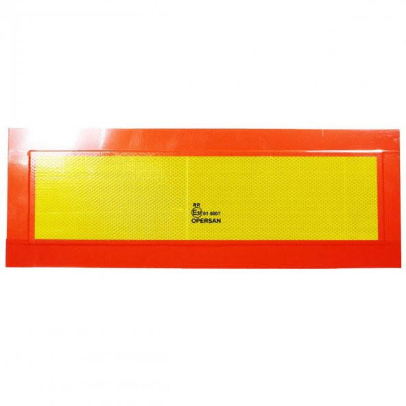 Tüvtürk Uyumlu E37 Reflektörlü Fosforlu Tır Kamyon Dorse Çekici Arkası BANT 20 cm x 56.5 cm 1 ÇİFT
