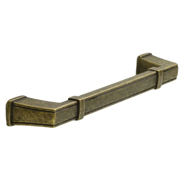 Passage (192 mm-192.2 cm) Eskitme Antik Sarı Metal Mobilya Mutfak Dolabı Dolap Kulpu Kulbu Kulpları - Resim 2