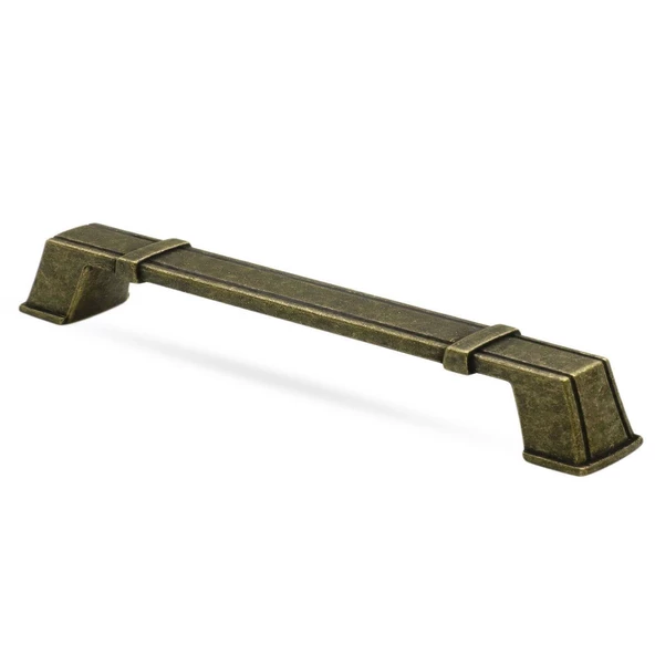 Passage (192 mm-192.2 cm) Eskitme Antik Sarı Metal Mobilya Mutfak Dolabı Dolap Kulpu Kulbu Kulpları ürün görseli