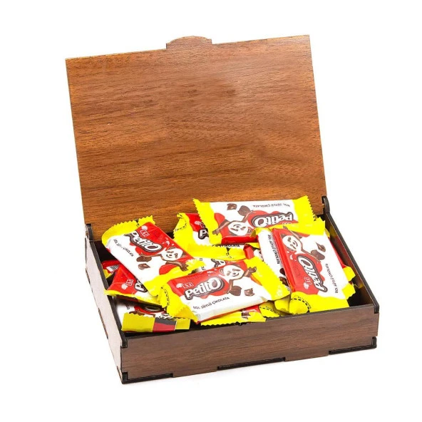 Sevdiklerinize Özel Ahşap Hediye Kutusunda 24 Adet Petito