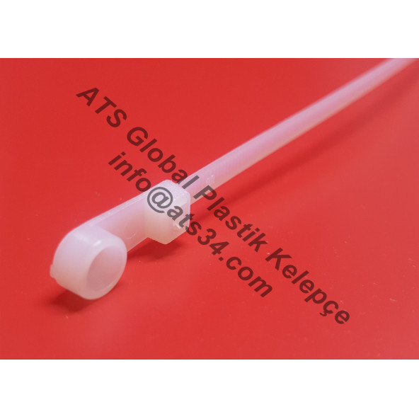 Montaj Delikli Kablo Bağı Plastik Cırt Kelepçe 4X205 100 Adet Beyaz - 4