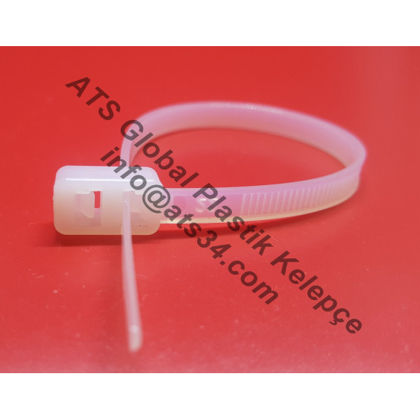 Çift Kilitli Kablo Bağı Plastik Cırt Kelepçe 4.8X165 200 Adet - Resim 3