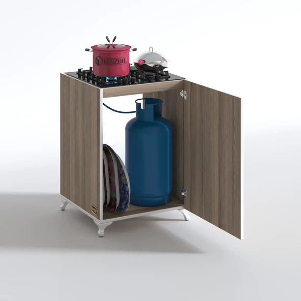 Kenzlife ocak dolabı kamuran crd 85*60*56 hazır mutfak ankastre gömme ocak için arkalıksız - Resim 2