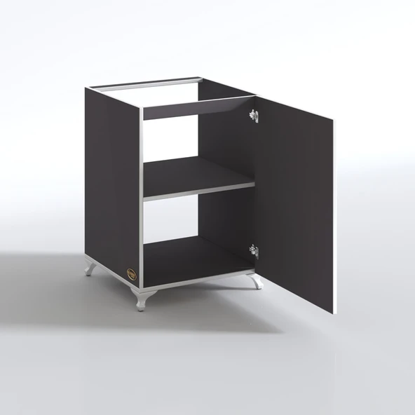 Kenzlife ocak dolabı benek gri 85*60*56 hazır mutfak ankastre gömme ocak için arkalıksız - Resim 3