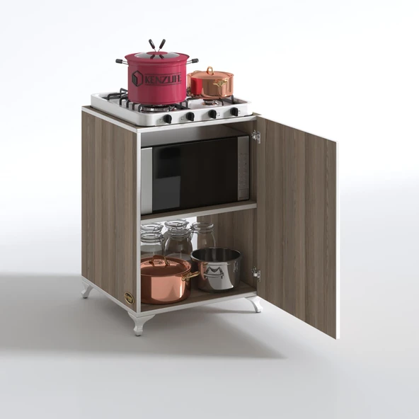 Kenzlife ocak dolabı ahunaz crd 85*60*56 hazır mutfak klasik set üstü ocak için arkalıksız - Resim 2