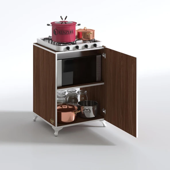 Kenzlife ocak dolabı ahunaz cvz 85*60*56 hazır mutfak klasik set üstü ocak için arkalıksız - Resim 2