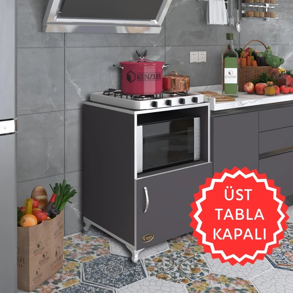 Kenzlife ocak dolabı revbahar gri 85*60*56 hazır mutfak klasik set üstü ocak için arkalıksız