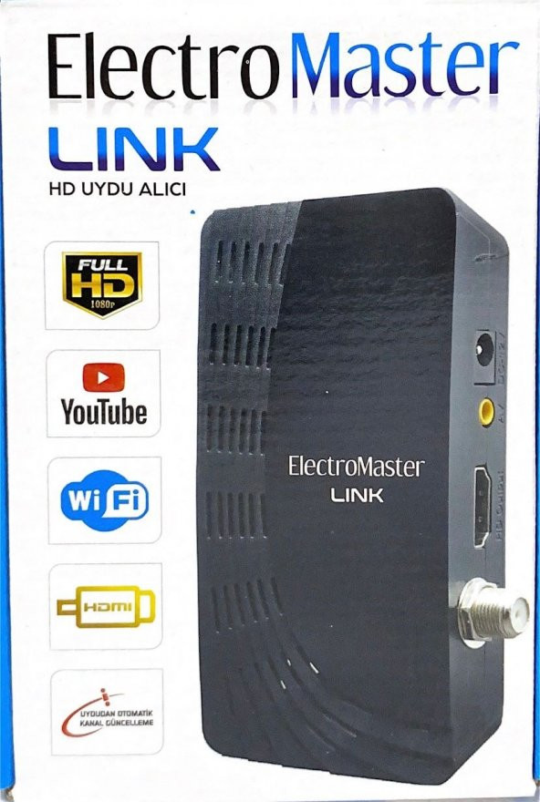 ELECTROMASTER LINK 5000 KANAL FULL HD 1080P USB- WIFI-HD UYDU ALICISI
