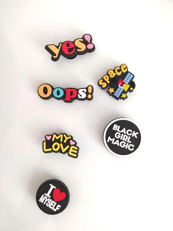 6 Adet Karışık İthal Silikon Terlik Süsü Aksesuar 12086 ürün görseli