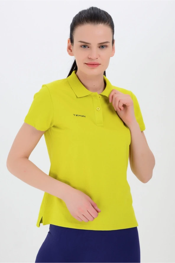 Tryon Verona Kadın Pamuklu Yeşil Polo T-Shirt