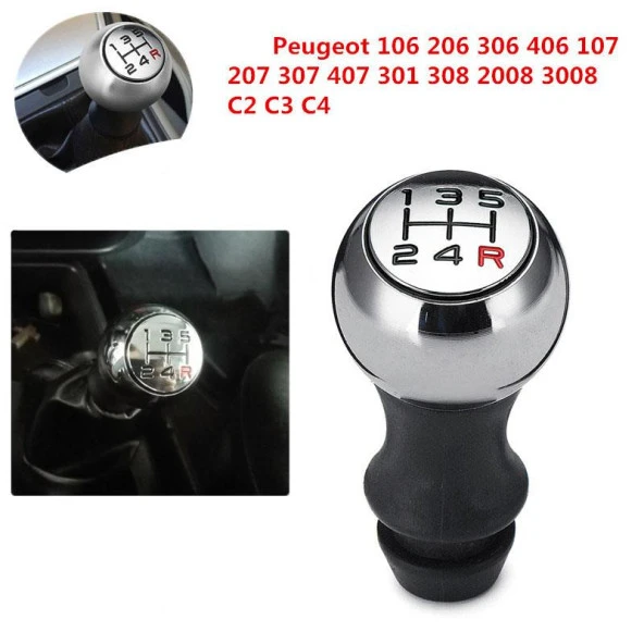 Peugeot 106 206 207 306 307 406 407 için Vites Topuzu Metal Gövde