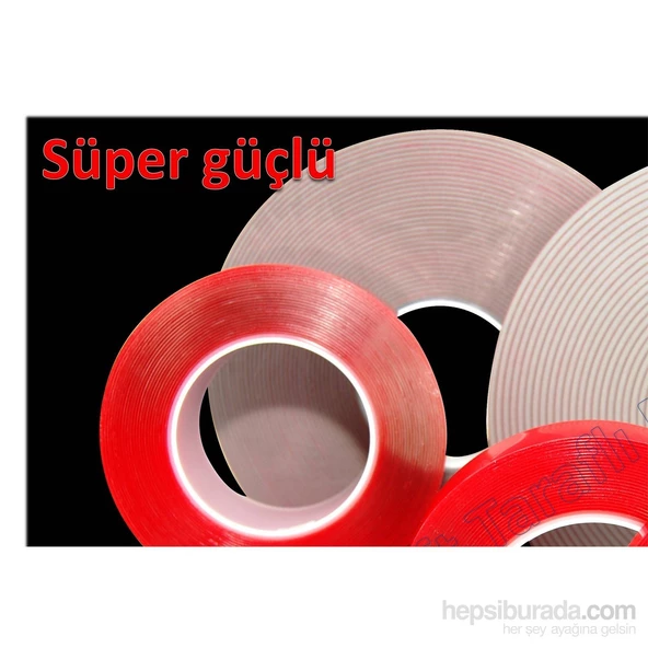 Çift Taraflı Bant 10 mm X 5 Metre Süper Güçlü Montaj Bandı (Şeffaf) - 4