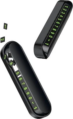 SUS-09 Araç İçi Park Telefon Numarası Fosforlu Numaratör Oto Cam Kartı - 4