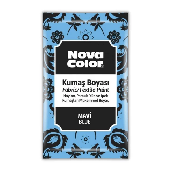 Kumaş Boyası Toz 12 gr 1 Adet Nova Color Toz Kumaş Boyası Kot Pantalon Gömlek Tişört Tekstil Kumaş Boyası 1 Adet - 6