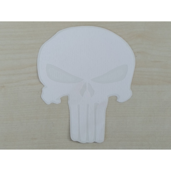 Kuru Kafa Painkiller sticker Beyaz 12cmx10cm (İSKELET) Kurukafa sticker logosu KURUKAFA ÇIKARTMASI ETİKETİ