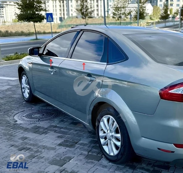 Ford Mondeo Krom Cam Çıtası 4 parca 2008 Üzeri Paslanmaz Çelik - Resim 2
