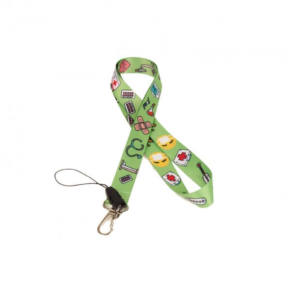 DOKTOR EKİPMANLARI TASARIM BOYUN ASKI İPİ YEŞİL