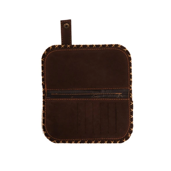 BB YEŞİL KAHVE BIYIKLI KEDİ ÖRGÜ TASARIM CÜZDAN - 4