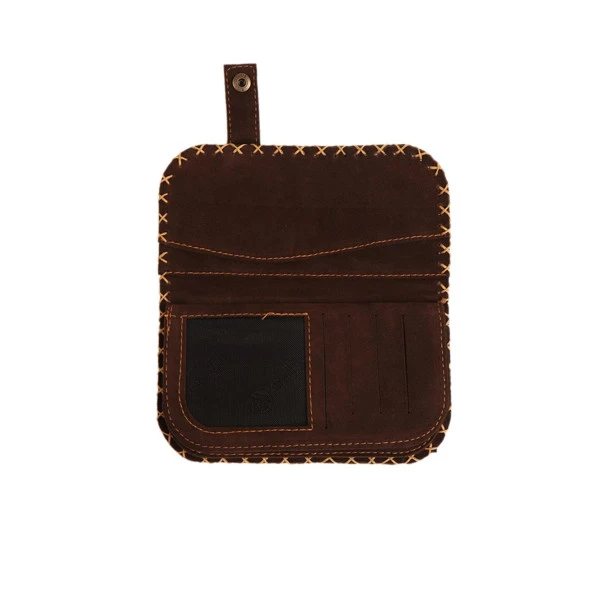 BB YEŞİL KAHVE KUŞ ÖRGÜ TASARIM CÜZDAN - 2