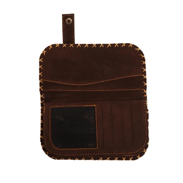 BB YEŞİL KAHVE BIYIKLI KEDİ ÖRGÜ TASARIM CÜZDAN - 5