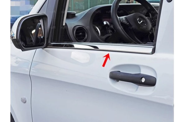 Mercedes Vito W447 Krom Cam Çıtası 2 prç. 2014 Üzeri P. Çelik ürün görseli