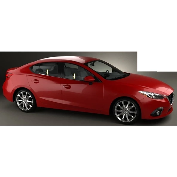 Mazda 3 Krom Cam Çıtası 4 prç. 2009 Üzeri P. Çelik (SEDAN) ürün görseli