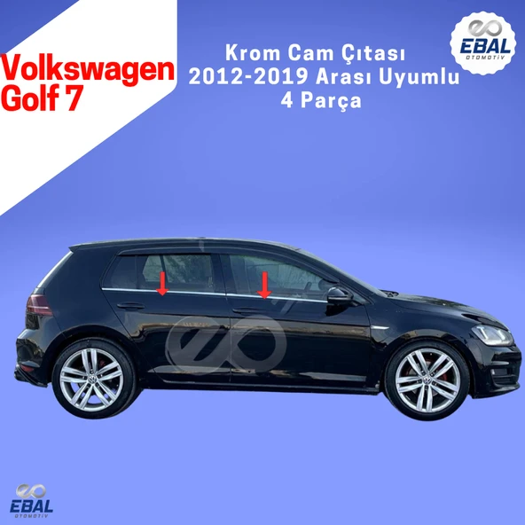 Vw Golf 7 Krom Cam Çıtası 4 Parça 2012-2019 Arası P. Çelik - Resim 3