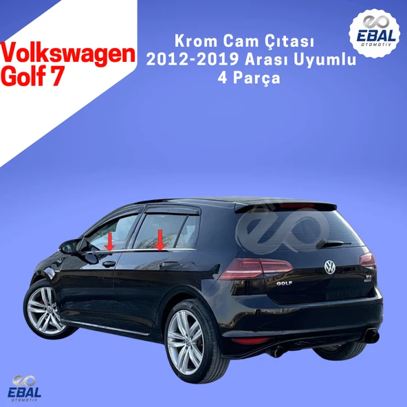 Vw Golf 7 Krom Cam Çıtası 4 Parça 2012-2019 Arası P. Çelik - Resim 4