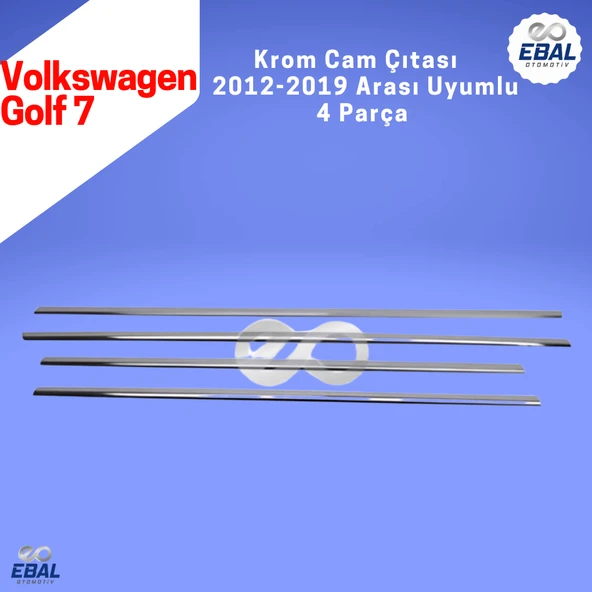 Vw Golf 7 Krom Cam Çıtası 4 Parça 2012-2019 Arası P. Çelik - Resim 5