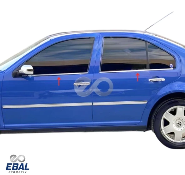 Vw Bora Krom Cam Çıtası 4 Prç. 1998-2004 P. Çelik - Resim 4
