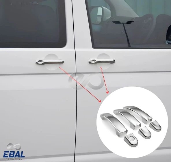 Vw T5 Caravelle Multivan  Krom Kapı Kolu 3 Kapı 2004-2015 P. Çelik ürün görseli 1