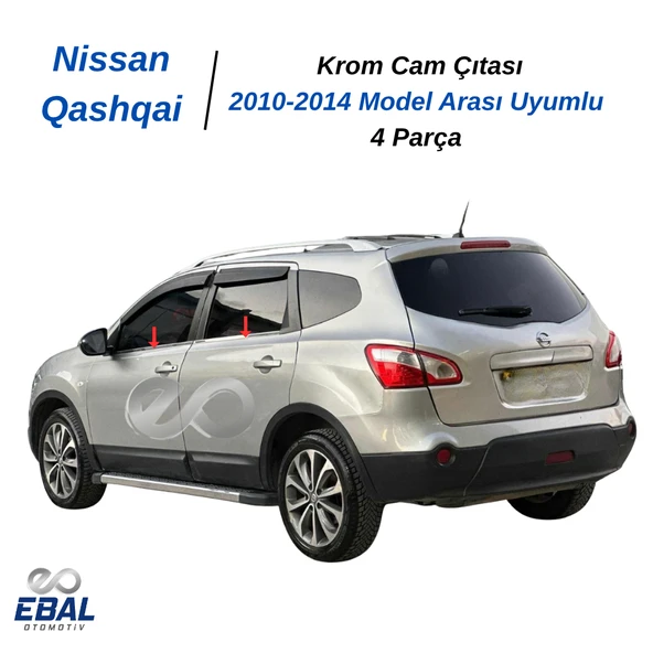 Nissan Qashqai +2 Krom Cam Çıtası 4 Parça 2010-2014 Arası Uyumlu P. Çelik - Resim 4