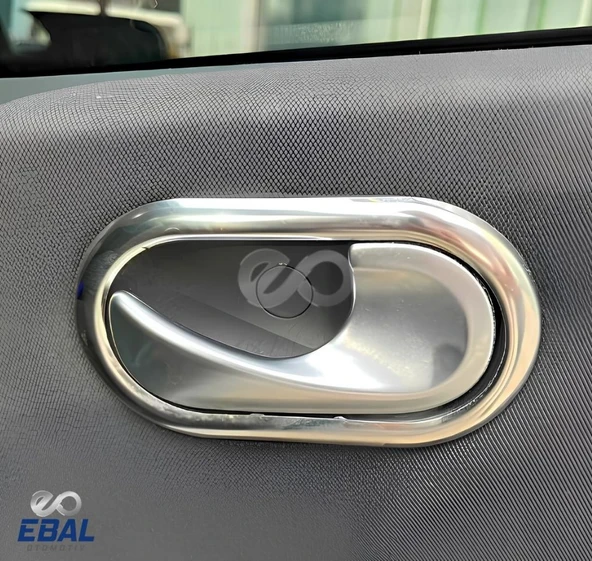 Renault Clio 3 HB Krom İç Kapı Kolu Çerçevesi 4 Parça 2006-2013 P.Çelik - Resim 3